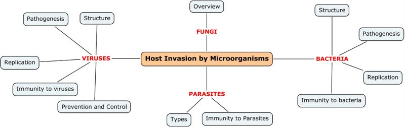 Host invasion by microorganisms Mind-Map Jenny Sanders RVC2008